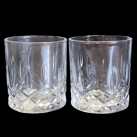 Jim Beam Whiskey Glass Set of 2 Rocks Lowball Old Fashioned 8 oz Lot Bundle Gift - Picture 1 of 3